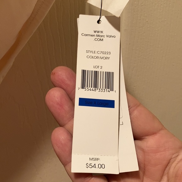 Ivory bathing suit bottom. NWT Carmen Marc Valvo - Picture 4 of 5